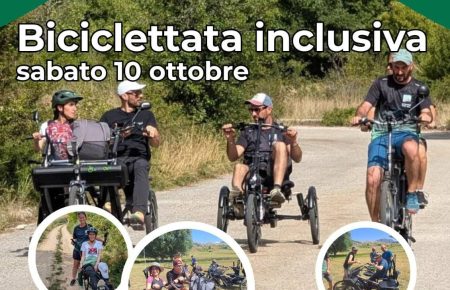 PARCO SIRENTE VELINO: BICICLETTATA INCLUSIVA IL 10 OTTOBRE LUNGO LA VALLE SUBEQUANA