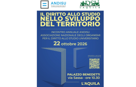 SUMMIT NAZIONALE DIRITTO STUDIO ALL’AQUILA: SURIANI, “FARE SQUADRA PER SUPERARE GAP DOMANDA-OFFERTA”
